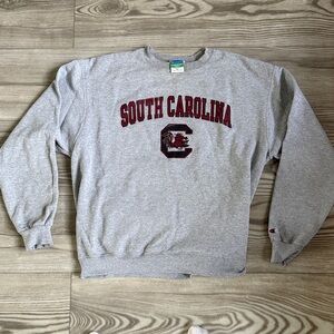 Champion Gray South Carolina Crewneck Sweater